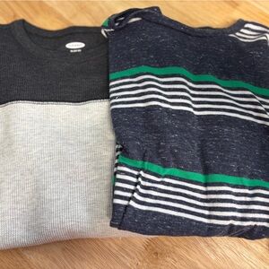 Old Navy Blue and Gray Long Sleeve Tees size 14/16